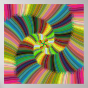 Colourful spiral poster