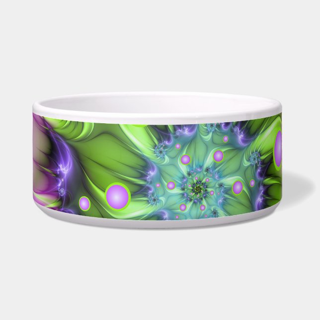 Colourful Spiral Round Shapes Abstract Fractal Art (Front)