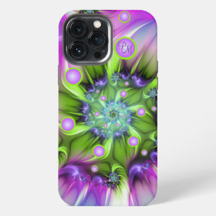 Colourful Spiral Round Shapes Fractal Art Initials iPhone 13 Pro Max Case