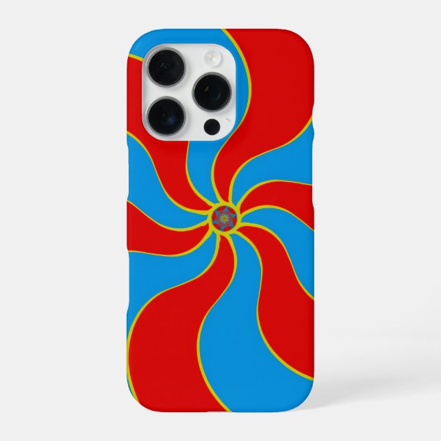 Colourful Spiral Wave Pattern iPhone Case (Back)