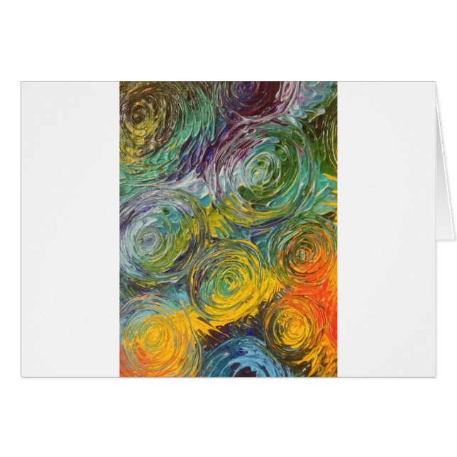 Colourful Spirals Abstract Painting (Front Horizontal)