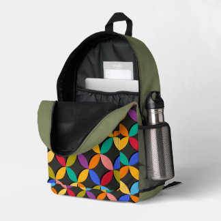 Colourful Spirals Printed Backpack