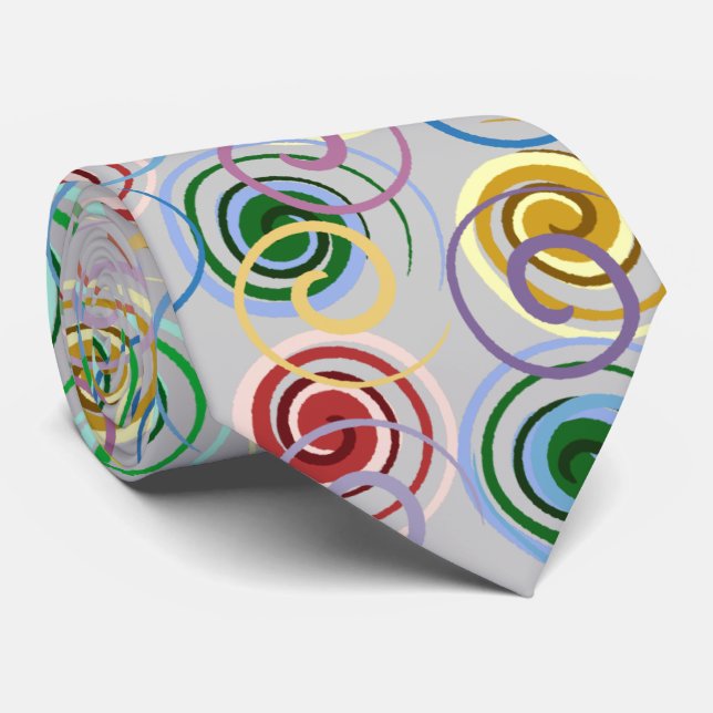 Colourful Spirals - Tie (Rolled)