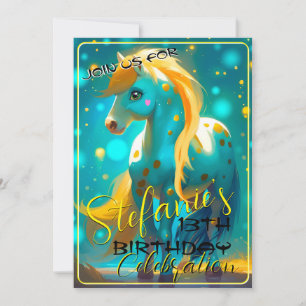 Colourful Spirit Pony 26 Birthday Invitation