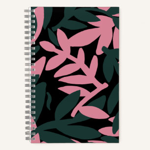 Colourful spirited leaves pattern notebook