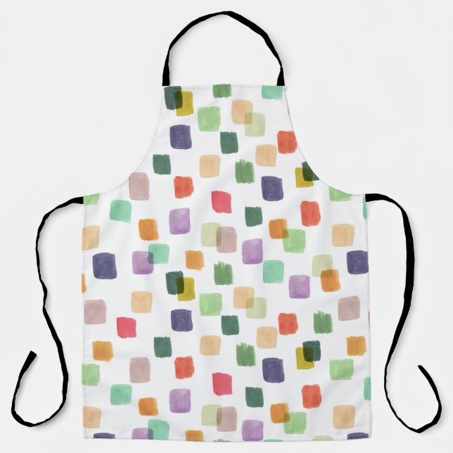 Colourful Splash: Abstract Seamless Background Apron (Front)