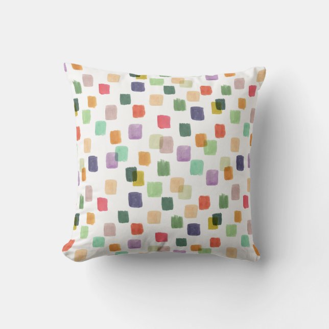 Colourful Splash: Abstract Seamless Background Cushion (Front)