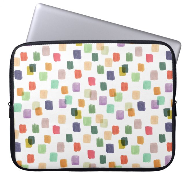 Colourful Splash: Abstract Seamless Background Laptop Sleeve (Front)