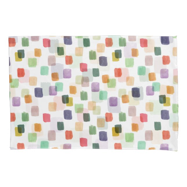 Colourful Splash: Abstract Seamless Background Pillowcase (Front)