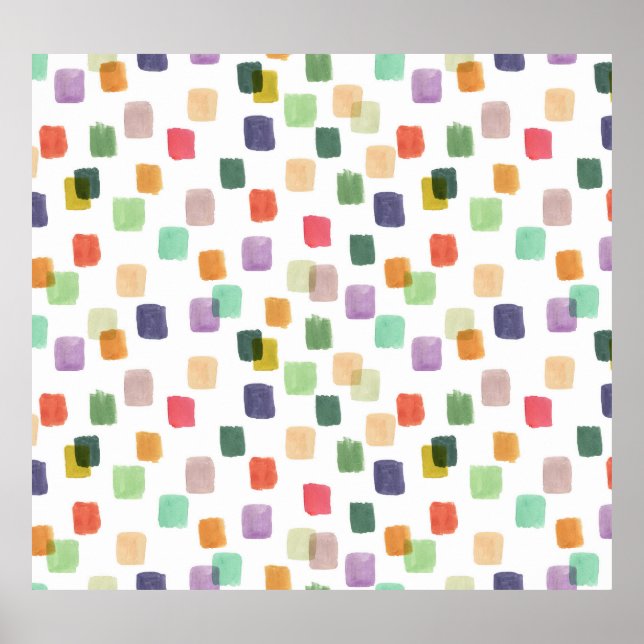 Colourful Splash: Abstract Seamless Background Poster (Front)