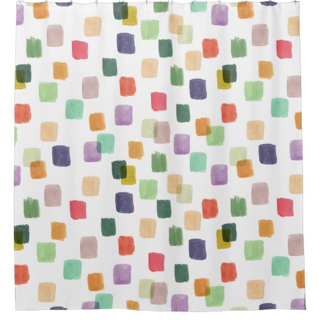 Colourful Splash: Abstract Seamless Background Shower Curtain (Front)
