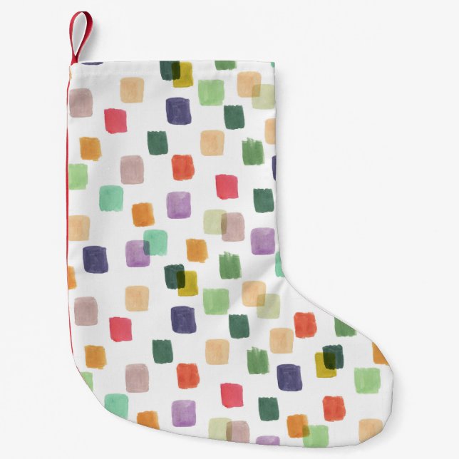 Colourful Splash: Abstract Seamless Background Small Christmas Stocking (Front)