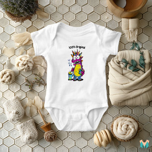 Colourful Splash Dinosaur Toddler Fun Baby Bodysuit