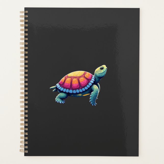 Colourful Splash Eastern Box Turtle (1) Planner (Front)