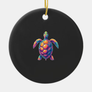 Colourful Splash Eastern Box Turtle (2) Ceramic Ornament