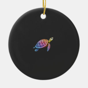 Colourful Splash Eastern Box Turtle (3) Ceramic Ornament