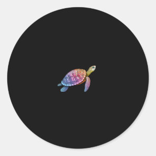 Colourful Splash Eastern Box Turtle (3) Classic Round Sticker