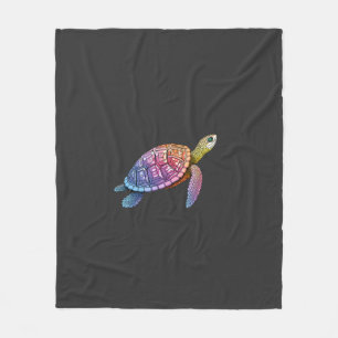 Colourful Splash Eastern Box Turtle (3) Fleece Blanket