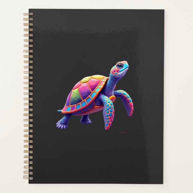 Colourful Splash Eastern Box Turtle (4) Planner (Front)