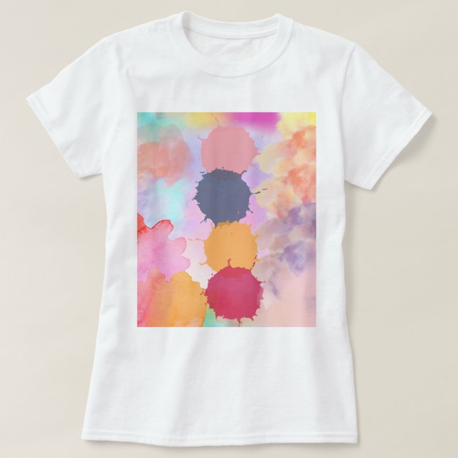 Colourful Splash Paint T-Shirt (Design Front)