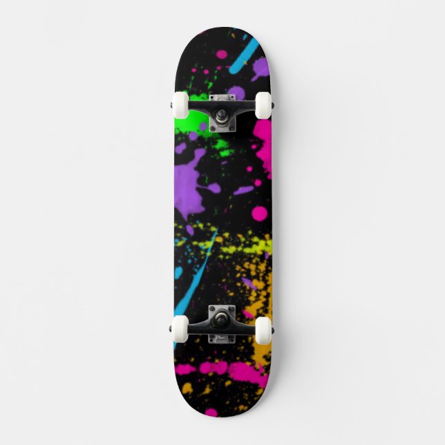 Colourful Splash Skateboard (Front)