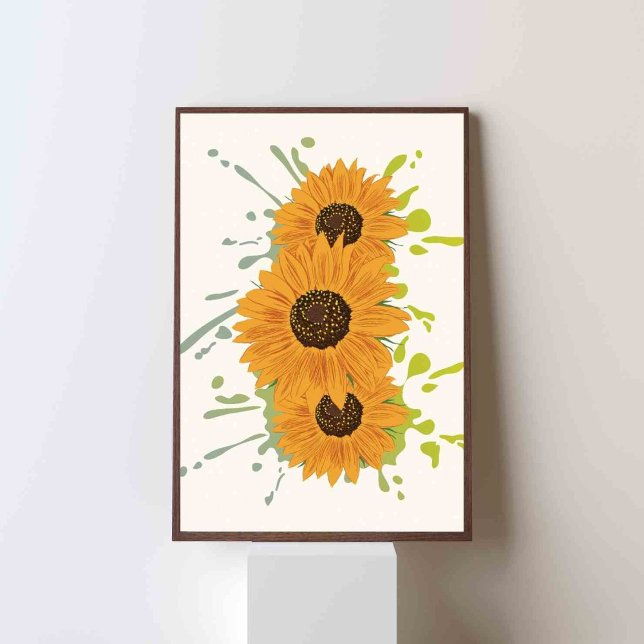 colourful splash sunflower poster (Creator Uploaded)
