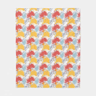Colourful splash textures fleece blanket