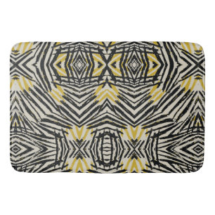 Colourful Splashes and Dynamic Lines Bath Mat