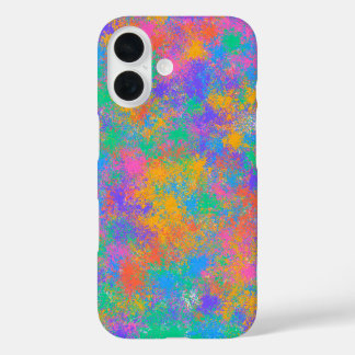 Colourful Splatter Art iPhone 16 Case