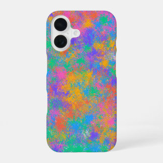 Colourful Splatter Art iPhone 16 Case