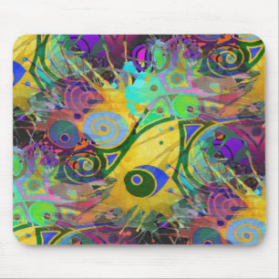 colourful splatter mouse pad