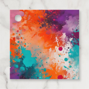 Colourful Splatter Paint Art Gift Tags