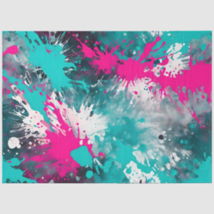 Colourful Splatter Paint Art Tissue Paper