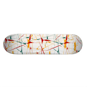 Colourful Splatter Shapes Skateboard