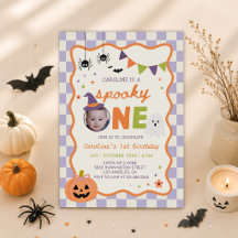 Colourful Spooky One Halloween Ghost 1st Birthday
