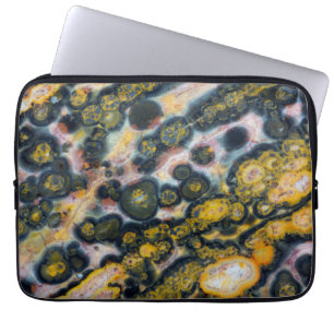 Colourful Spotted Ocean Jasper Laptop Sleeve
