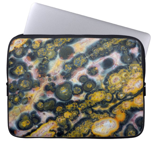 Colourful Spotted Ocean Jasper Laptop Sleeve (Front)