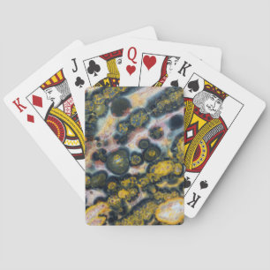 Colourful Spotted Ocean Jasper Playing Cards