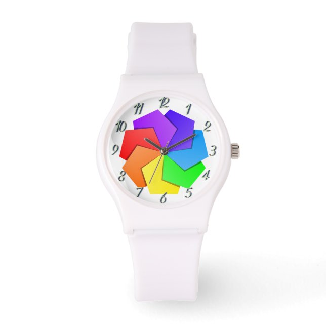 Colourful Sprial Designed eWatch Women Sporty Watch (Front)