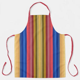 Colourful Spring And Summer Fashion Stripe Colours Apron