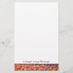 Colourful Spring Blessings! stationery Custom Tuli
