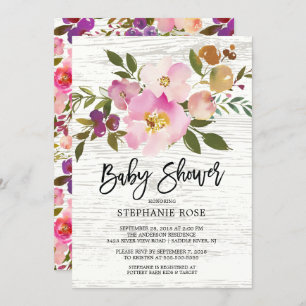 Colourful Spring Bouquet Baby Shower Invitation