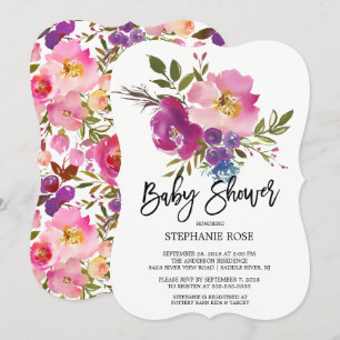 Colourful Spring Bouquet Baby Shower Invitation