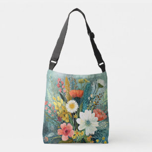 Colourful Spring Bouquet Crossbody Bag