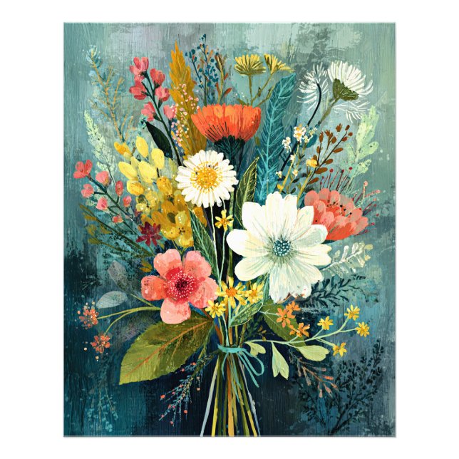 Colourful Spring Bouquet Photo Print (Front)
