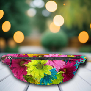 Colourful Spring Daisies Floral Bum Bags