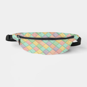 Colourful spring/Easter vintage patchwork quilt Bum Bags