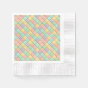 Colourful spring/Easter vintage patchwork quilt Napkin