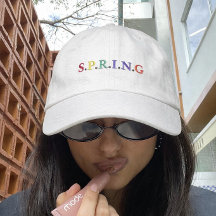 Colourful SPRING Embroidered Baseball Cap
