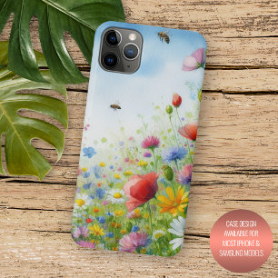 Colourful Spring Fieldflowers Floral Watercolor Ar